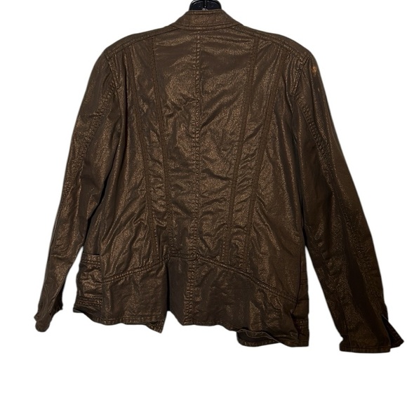 Coldwater Creek fitted,military,spring jacket,,shimmer,PTP 18.5” medium, EC - Picture 9 of 16